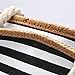 We We Summer Beach Bag Duffel Bags Waterproof Canvas Tote Hand Bag for Women Girls, Style 02, Stripe Black Large