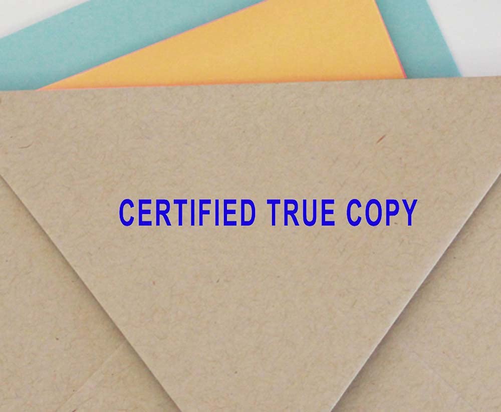 Printtoo Certified True Copy Self Inking Rubber Stamp Custom Colop Office Stationary P20 Mini Stamper