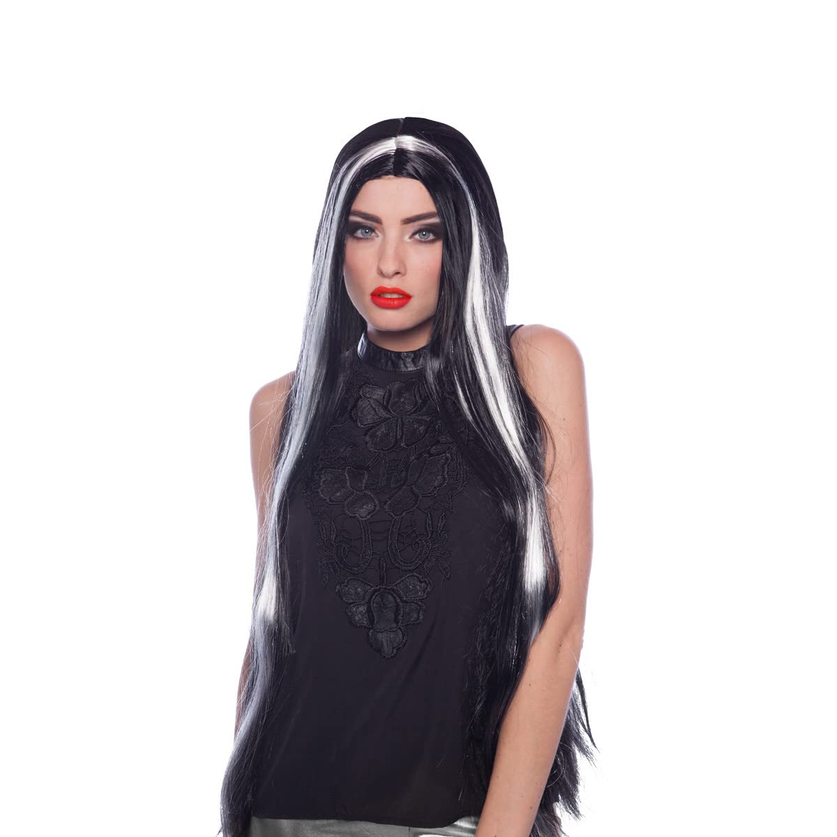 Folat 26752 Wig Black-Grey Long Hair, Multi Colors