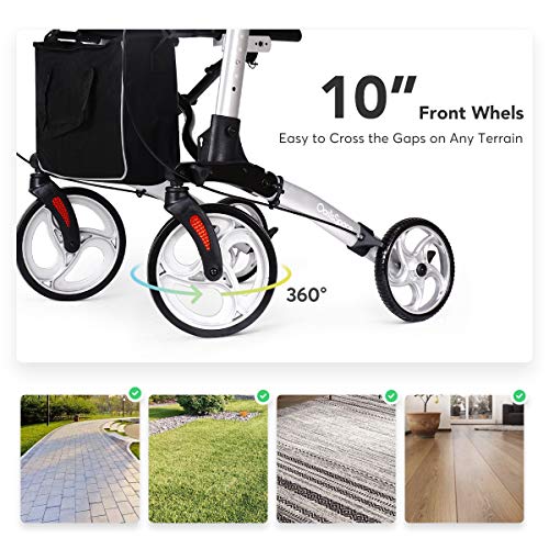 OasisSpace Lightweight Upright Walker Rollator Walker with Armrest