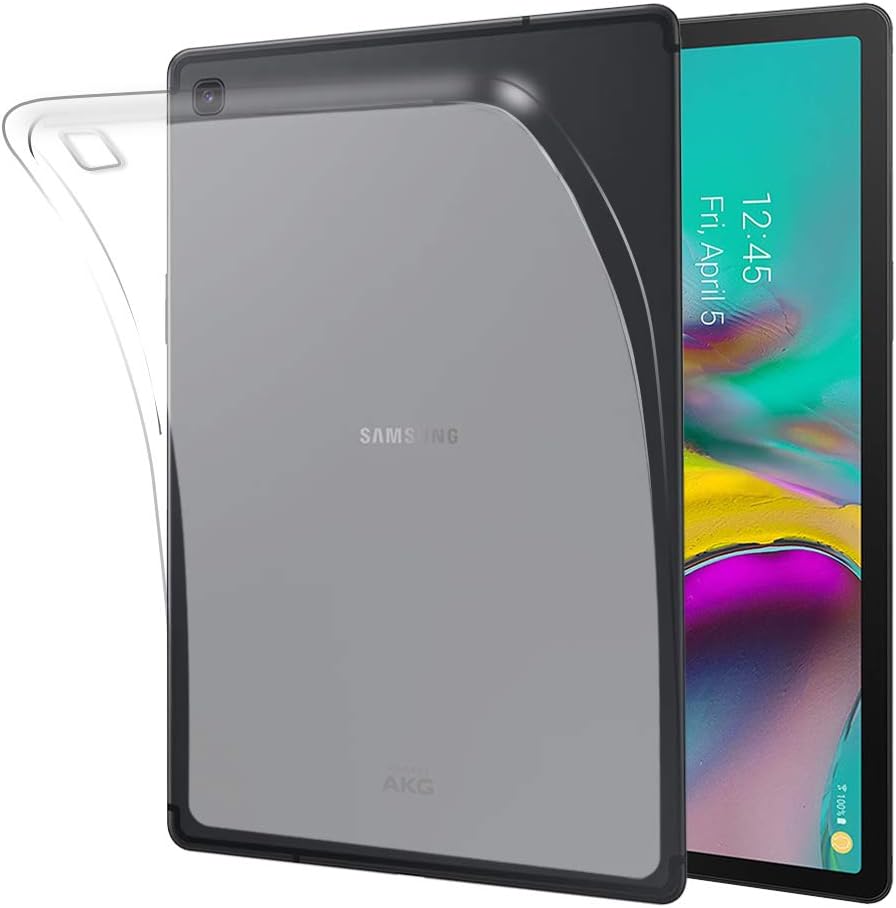 Gosento for Galaxy Tab S5e Case, Crystal Clear Shock Absorption Cover Soft TPU Gel Anti Scratch Transparent Back Case for Galaxy Tab S5e T720/T725 10.5 (Frosted White)