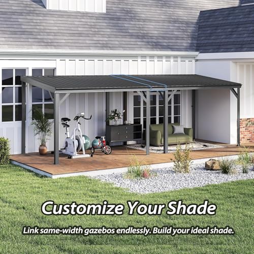 Domi Lean-To Hardtop Gazebo Review: Wall-Mounted 12' x 16' Patio Shelter image 15