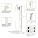 1home Freestanding Monitor Mount Counterbalance Single Arm Stand Mount for 17-27inch LCD/LED Screen