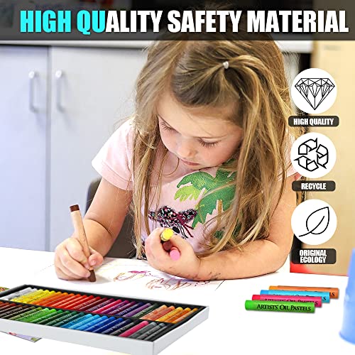 Oil Pastels, Oil Pastels 50 Color Oil Pastels For Kids Chalk Pastels Pastel Professional Painting Crayon Doodle Art For Artists, Kids, Students, Beginners Kids Art Supplies Oil Pastels