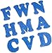 Darice FLT-1012 100Piece, Felties Felt Stickers, Royal Blue Alphabet