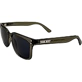 Epoch Eyewear Romeo Rocky Polarized Sunglasses For Men or Women Crystal Green Frame w/Polarized Smoke Lens