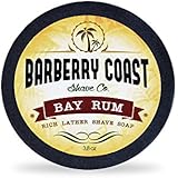 Bay Rum Shave Soap for Men - Rich, Slick &amp; Thick Lather - High-Performance