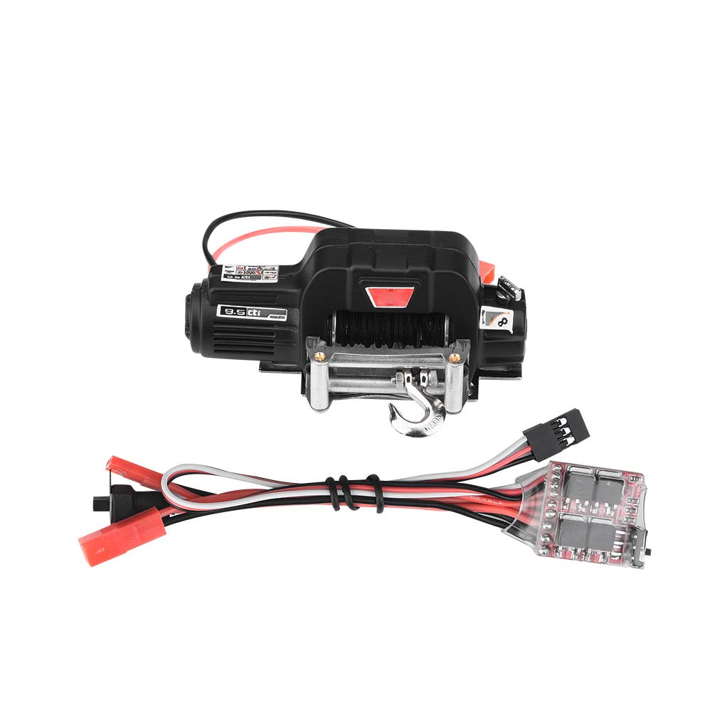 EVTSCAN RC Car Automatic Winch, 1/10 Automatic Crawler Winch With Control System Set for Traxxas HSP Redcat Off-road Car