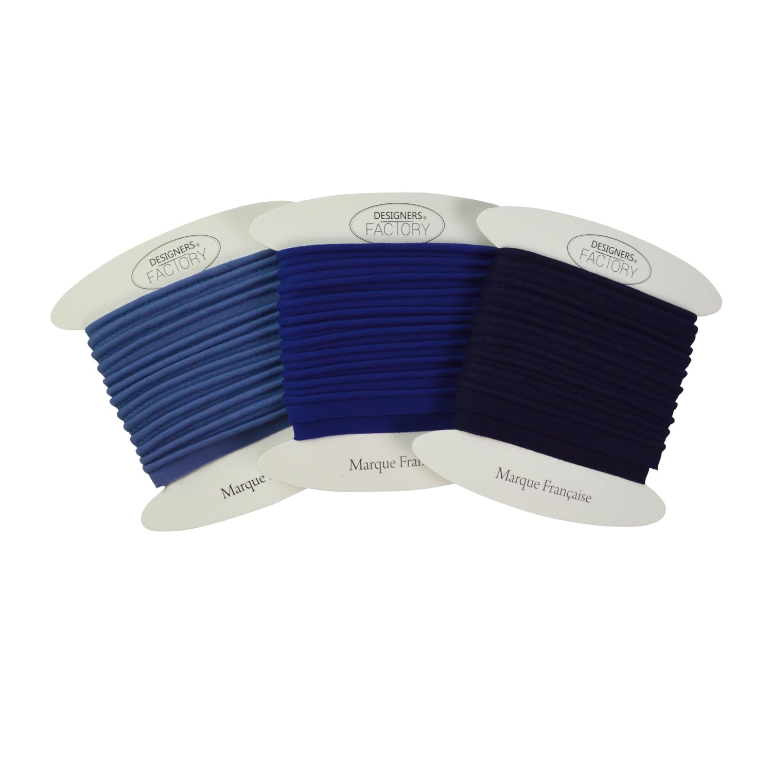 designers-factory Lot of cotton piping - Colors: Royal Blue, Indigo and Navy - Oeko Tex certified, Easy to sew and ideal for enhancing your creations (Lot of 3 piping (5 meters each), Set H) — image 1