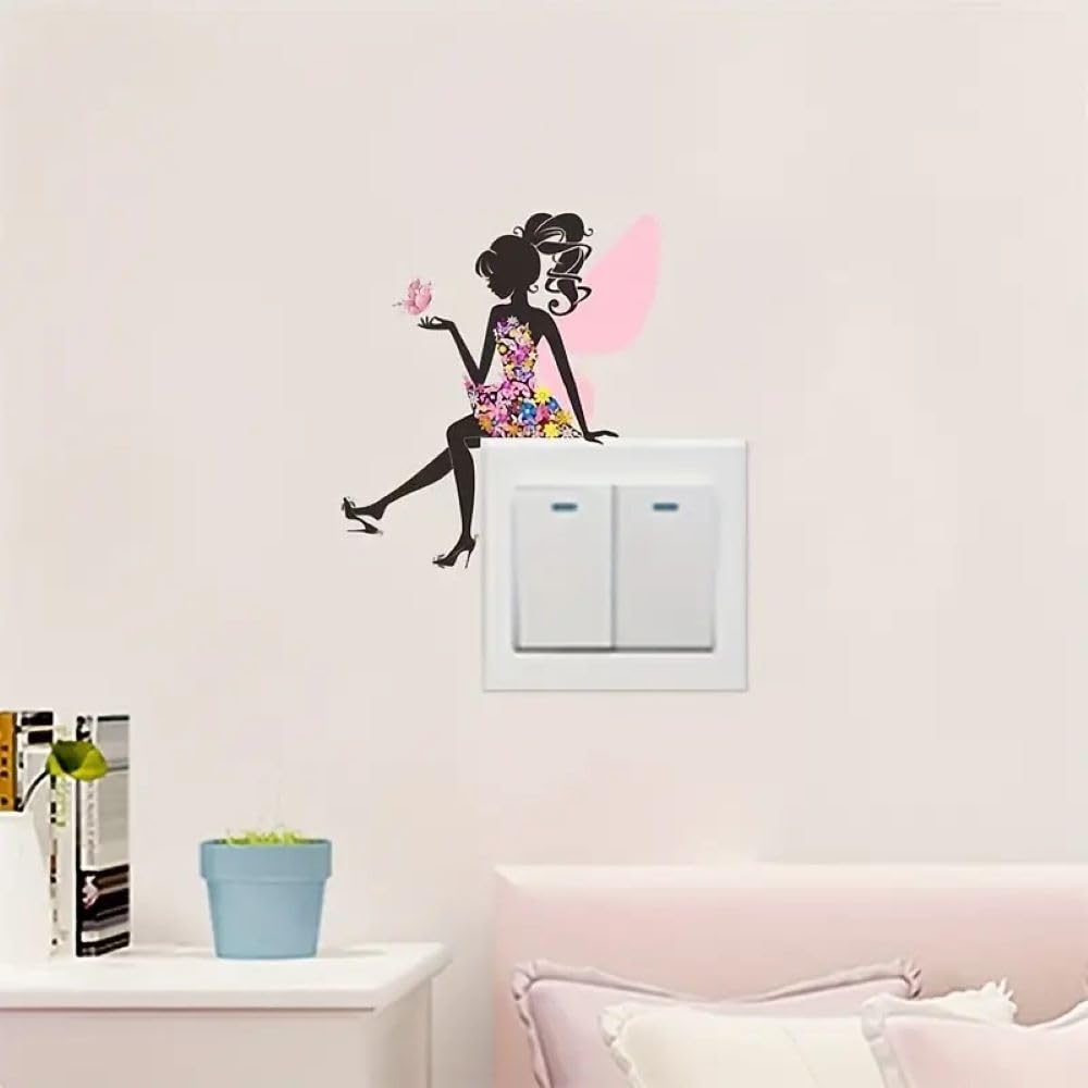 Generic Wall Sticker Fairy Princess Children's Room (High Heels) Pink Vinyl Wall Sticker