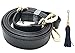 Beaulegan Purse Strap Replacement - Microfiber Leather - 59 Inch Long Adjustable for Crossbody Shoulder Bag - 1 Inch Wide, Black/Gold