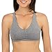 Fruit of the Loom womens Adjustable Shirred Front Racerback Sports Bra, Neon Pink Heather/White/Grey - 3-pack, 44 US
