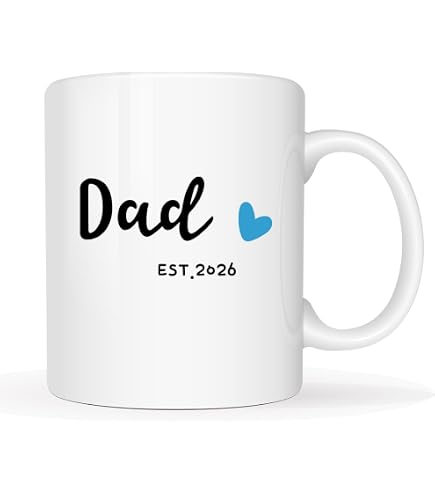 Amazon.com: Ceramic Coffee Tea Mug Cup DAD x2 Squared Father Of 2 (White) :  Home & Kitchen