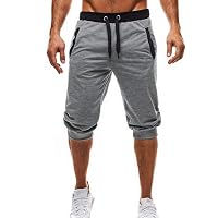 JI Hombres Pantalones Cortos Casuales Pantalones De Chándal Estampados