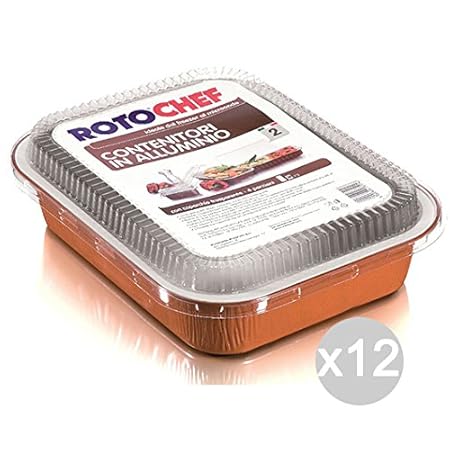 ROTOFRESH - Juego de 12 bandejas para microondas 2P de aluminio + ...