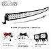 Solidex 288w 50inch Off Road Curved Combo Led Light Bar 2pcs 18w Spot Light Bar Free Two Wiring Harness