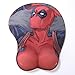 DanaAnnis Marvel Comics Deadpool Boobs 3D Mouse Pad Wrist Rest Mat