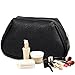 Cosmetic Bag,Travel Makeup Bags With Multifunction Organizer Mesh Pockets (Black)
