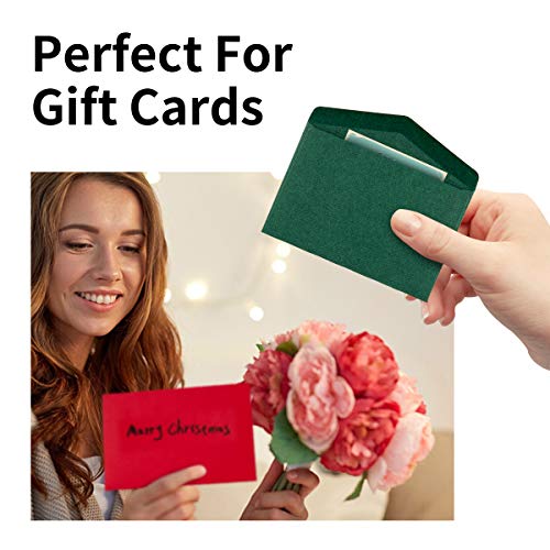 120 Pack Kraft Mini Envelopes Christmas Red and Green Envelopes Self-Adhesive Tiny Pockets for Holiday Small Gift Cards Invitations Business Notes(4.13"×2.76") - Thumbnail 6