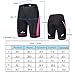 CYCEOS Womens Cycling Shorts with 4D Gel Padded - Breathable Women Bike Shorts Lightweight Biker Pants for Outdoor Biking Riding (X-Large, Red)