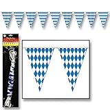 Beistle 57774 Oktoberfest Pennant Banner, 17 by 30-Feet