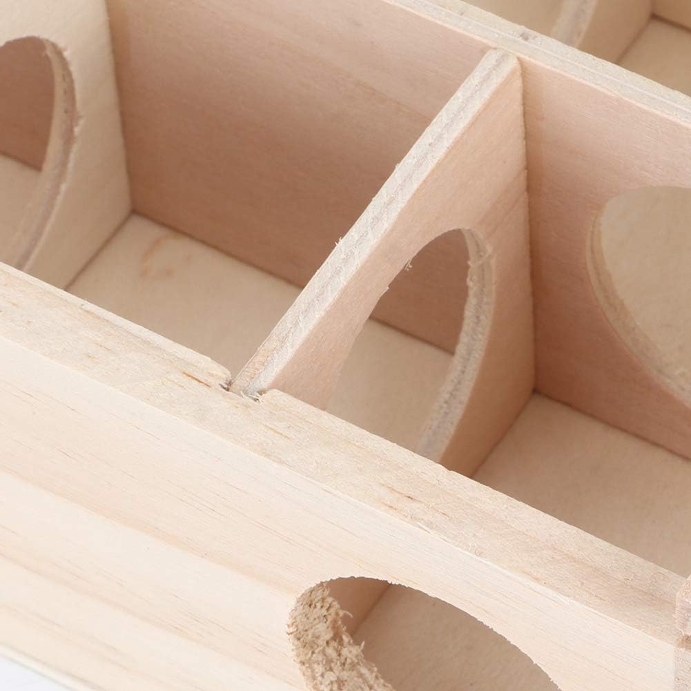 Zerodis Hamster Maze Toy, Natural Wood Rat House with Organic Glass Interactive Intelligent Small Pet Toy for Rat Mouse Mice Hamsters - Image 5