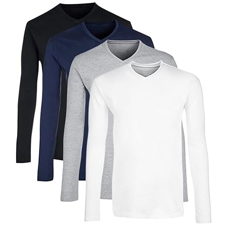 maglie di cotone maniche lunghe uomo