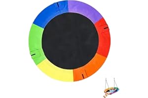 CHYXQH 40-Inch Tree Swing Replacement Fabric，Saucer Swing Replacement Cover，Round Saucer Swing Seat Cover, Oxford Fabric（Colorful）