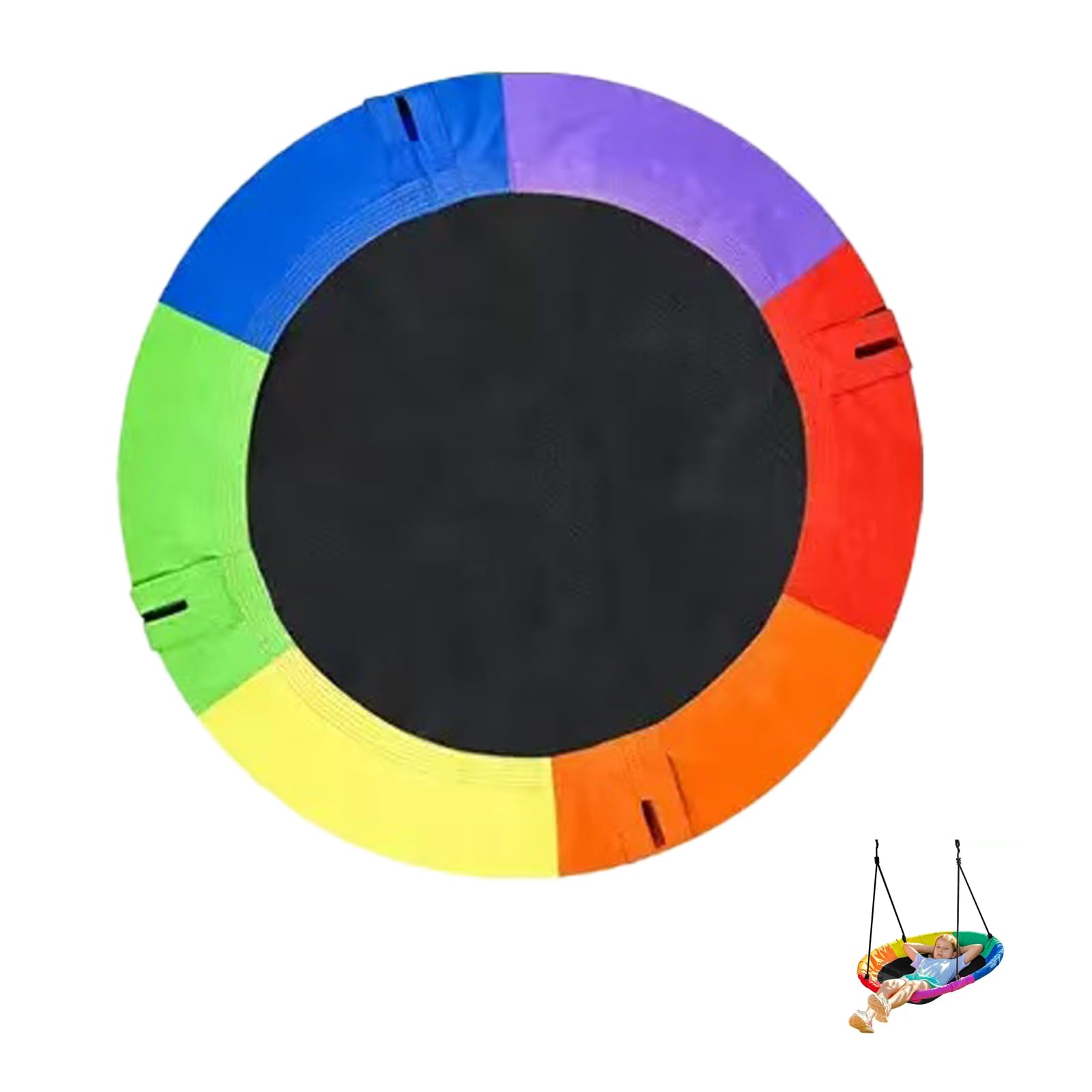 Photo 1 of 40-Inch Tree Swing Replacement Fabric?Saucer Swing Replacement Cover?Round Saucer Swing Seat Cover, Oxford Fabric (Colorful, 40 inch)