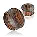 Sono Wood Saddle Fit Sold Organic Ear Plugs Gauges - Sold As Pair - 22 Sizes Available Up to 2