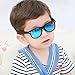 YAMAZI Kids Polarized Sunglasses Sports Fashion For Boys And Girls Mirrored Lens (Bright Black | Blue Mirrored Lens, Gray)