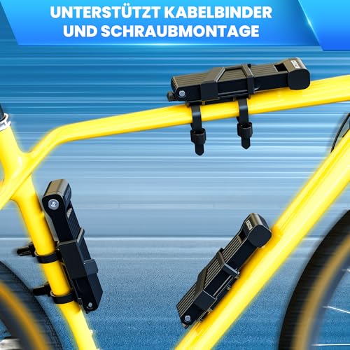 Bicycle Lock Folding Lock 85 cm with 3 Keys, E Scooter Lock Folding Lock Bicycle and Motorcycle, Bicycle Lock High Security with Holder, E Scooter Lock for Scooter, Bicycle Lock, Black