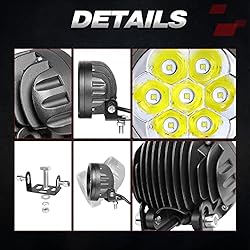 OFFROADTOWN 3.5Inch 80W Round LED Lights 2PCS
