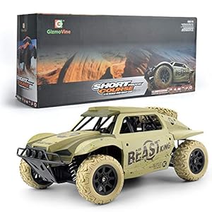 Gizmovine Remote Control Cars 2019 Version 1: 18 Scale Large Size High Speed 15.5 MPH+ Racing Rc Cars Off Road for Kids and Adults (Khaki)