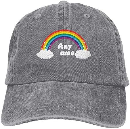 Rainbow Cloud Cotton Adjustable Peaked Baseball Dyed Cap Adult Washed Cowboy Hat
