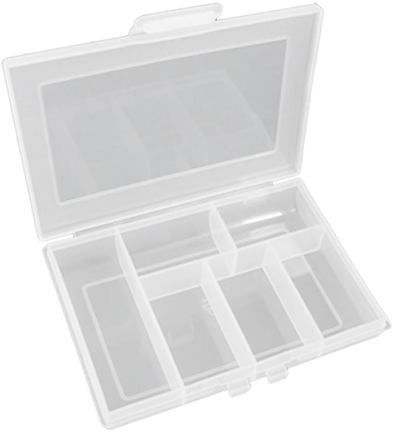 Clear Plastic 6 Compartments Fishing Hook Lure Tackle Box