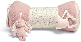 Mamas & Papas Tummy Time Roll Pink Interactive Baby Pillow with Rattle