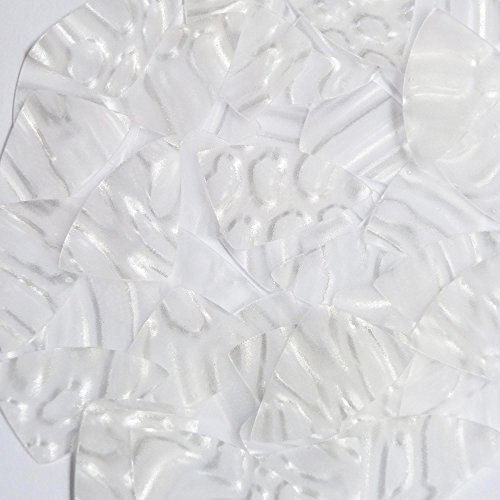 Sequin Fishscale Fin 1.5 inches Crystal Bubble Illusion. Loose Paillettes. Made in USA. Large for display, accents, applique, arts, crafts, and embellishment.