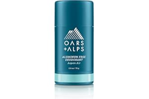 Oars + Alps Aluminum Free Deodorant for Men and Women, Dermatologist Tested and Made with Clean Ingredients, Travel Size, Aspen Air, 1 Pack, 2.6 Oz