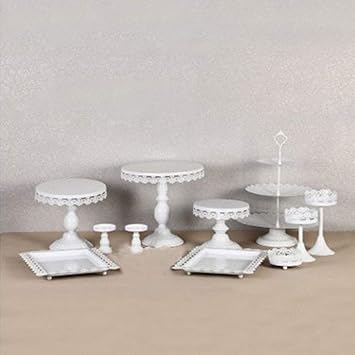 11 Stück SHIOUCY Vintage Rund Tortenständer Kristall Kuchenteller