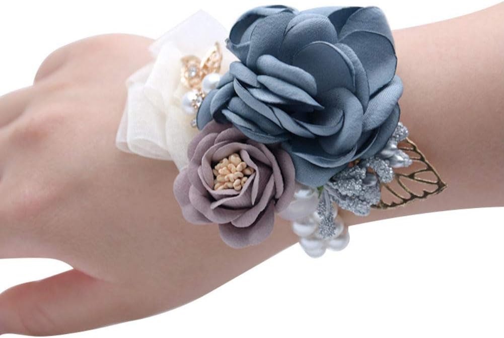 Aysekone Tea Rose Wrist Corsage Girls Bridesmaid Wrist