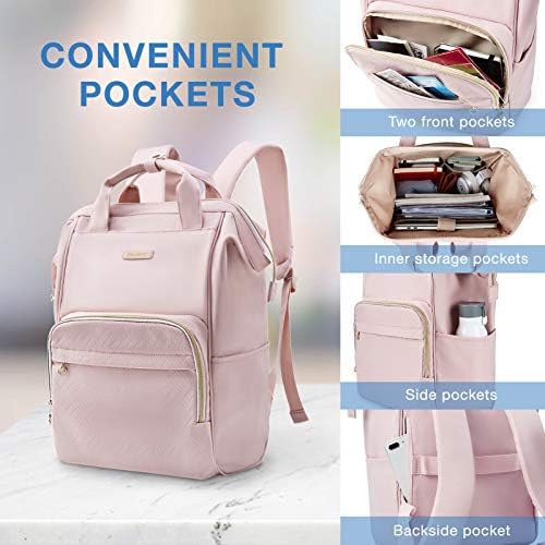 Laptop Backpack,BAGSMART 15.6 Inch Women Backpack Water Resistant Casual Daypack Large Doctor Backpack for Work,Travel,Business,College School,Pink 3 Laptop Backpack,BAGSMART 15.6 Inch Women Backpack Water Resistant Casual Daypack Large Doctor Backpack for Work,Travel,Business,College School,Pink