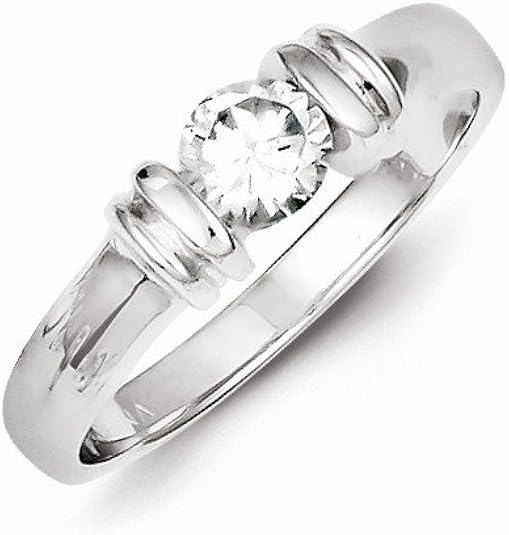 Sterling Silver CZ Ring Amazon.co.uk Jewellery