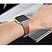 bayite Leather Bands Compatible with Fitbit Versa, Slim Wristband Replacement Accessories Fitness Classic Straps Women Men, Brown