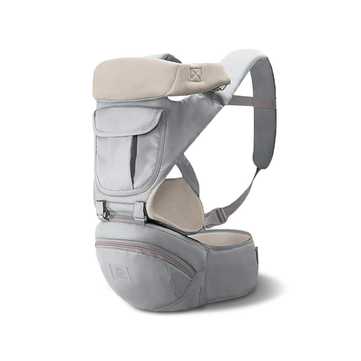 SONARIN 3 in 1 Multifunction Hipseat Baby Carrier,Front Facing Infant Sling,Large Storage,Ergonomic,All Seasons,Adapted to Your Child's Growing(Gray)
