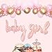 Baby Shower Balloon Garland Kit - Baby Pink Balloon Arch Kit Baby Girl Foil Balloons Girl Baby Shower Decor (Pink)