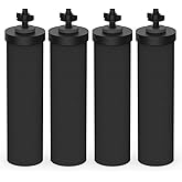 Lifefilter Replacement for BB9-2 Black Purification Water Filter, Compatible with Berkey® BB9-2 Black Filters and Berkey® Gravity Water Filter System, 4 Pack