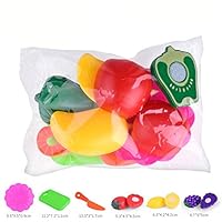 Baby Toy Gift Simulation Kids Pretend Role Play Kitchen Fruit Vegetable Food Toy Cutting Set Gift Toy Toys by GorNorriss (D)