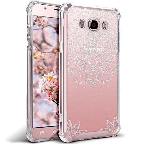 Galaxy j7 case, galaxy j7 clear case, miss arts white h…