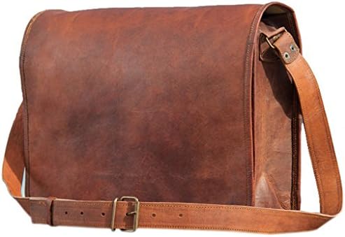 goat leather messenger bag